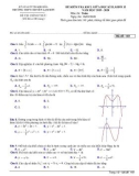 Đề kiểm tra giữa HK2 môn Toán 12 năm 2019-2020 có đáp án - Trường THPT chuyên Lam Sơn
