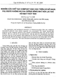 Nghiên cứu chế tạo compozit sinh học trên cơ sở nhựa polyeste không no gia cường bằng mat nứa lai tạo với mat thủy tinh