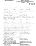 Đề thi HK 2 môn Vật lí lớp 12 năm 2017-2018 - THPT Yên Lạc 2 - Mã đề 134