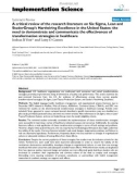 báo cáo khoa học: A critical review of the research literature on Six Sigma, Lean and StuderGroup's Hardwiring Excellence in the United States: the need to demonstrate and communicate the effectiveness of transformation strategies in healthcare