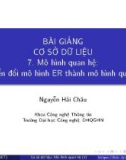 Bài giảng Cơ sở dữ liệu - Chương 7.3: Mô hình quan hệ - Chuyển đổi mô hình ER thành mô hình quan hệ