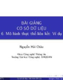 Bài giảng Cơ sở dữ liệu - Chương 6.2: Mô hình thực thể-liên kết - Ví dụ