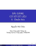 Bài giảng Cơ sở dữ liệu - Chương 8.3: Chuẩn hóa