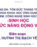 Chương 1 : Sinh học chức năng động vật