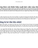 5 phương thức cải thiện hiệu suất làm việc của nhân viên