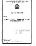 Luận văn tốt nghiệp: Nghiên cứu quy trình sản xuất trà dược thảo linh chi