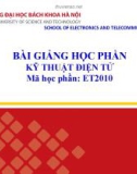 Bài giảng Kỹ thuật điện tử: Chương 3 - TS. Dương Trọng Lượng