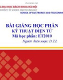 Bài giảng Kỹ thuật điện tử: Chương 4 - TS. Dương Trọng Lượng