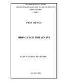 Luận văn Thạc sĩ Văn học: Phong cách thơ Yến Lan