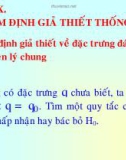 Kiểm định giả thiết thống kê_chương 9