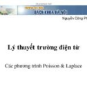 Bài giảng Lý thuyết trường điện từ: Các phương trình Poisson & Laplace - Nguyễn Công Phương