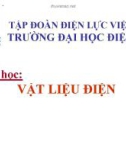 Bài giảng Vật liệu điện: Tính dẫn điện của điện môi - ThS. Nguyễn Hữu Vinh