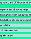 Kỹ thuật nhiệt - chương 10: cơ sở lý thuyết về bức xạ