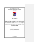 Luận văn Thạc sĩ Khoa học: Nghiên cứu quá trình tích lũy một số kim loại trong cá Chép (Cyprinus carpio) nuôi tại trại Quang Trung, trường Đại học Nông nghiệp Hà Nội