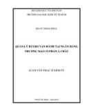 Luận văn Thạc sĩ Kinh tế: Quản lý rủi ro vận hành tại Ngân hàng Thương mại Cổ phần Á Châu