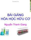 Bài giảng Hóa học hữu cơ: Chương mở đầu - Nguyễn Thanh Giang