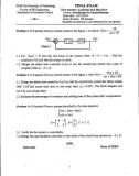 Đề thi học kỳ I năm học 2014 - 2015 môn Introduction to control systems