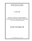 Luận văn thạc sĩ: Nghiên cứu khoảng cách bố trí hợp lý của neo trong đất cho hệ thống tường chắn