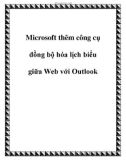 Microsoft thêm công cụ đồng bộ hóa lịch biểu giữa Web với Outlook