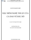 Luận văn Thạc sĩ Văn học: Đặc điểm nghệ thuật của ca dao về Bác Hồ