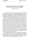 Báo cáo toán học: Compact operators in the radical of a reflexive operator algebra 