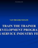 Lesson about Train the trainer development program for service industry field