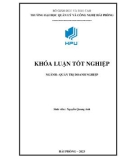 Khóa luận tốt nghiệp: Biện pháp nâng cao hiệu quả kinh doanh của Công ty TNHH Kim khí Hải Sơn