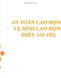 Bài giảng về An toàn lao động và Vệ sinh lao động (Điều 133-152)