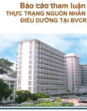 Bài giảng Báo cáo tham luận – Thực trạng nguồn nhân lực điều dưỡng tại bệnh viện Chợ Rẫy