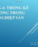 Bài giảng Thống kê doanh nghiệp: Chương 4 - TS. Nguyễn Thế Anh