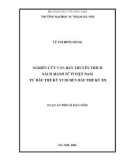 Luận án Tiến sĩ Hán Nôm: Nghiên cứu văn bản thuyên thích sách Mạnh Tử ở Việt Nam từ đầu thế kỷ XVIII đến đầu thế kỷ XX