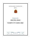 Bài giảng Phương pháp nghiên cứu khoa học: Phần 1 - Trường ĐH Võ Trường Toản (Năm 2021)