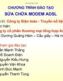 Chương trình đào tạo sữa chữa Modem Adsl