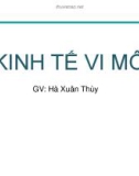 Bài giảng Kinh tế vi mô: Chương 1 - Hà Xuân Thùy