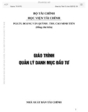 Giáo trình Quản lý danh mục đầu tư: Phần 1 - PGS. TS Hoàng Văn Quỳnh