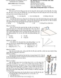 Đề thi học kì 2 môn Vật lý 1 năm 2021-2022 có đáp án - Trường Đại học Sư phạm Kỹ thuật, TP HCM