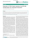 báo cáo khoa học: Detection of DNA fusion junctions for BCR-ABL translocations by Anchored ChromPET