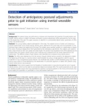 Báo cáo khoa hoc: Detection of anticipatory postural adjustments prior to gait initiation using inertial wearable sensors