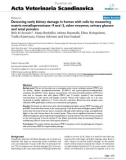 Báo cáo khoa học: Detecting early kidney damage in horses with colic by measuring matrix metalloproteinase -9 and -2, other enzymes, urinary glucose and total proteins