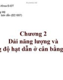 Bài giảng Vật lý bán dẫn: Chương 2.2 - Hồ Trung Mỹ