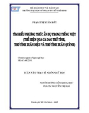 Luận văn Thạc sĩ Ngôn ngữ học: Tìm hiểu phương thức ẩn dụ trong tiếng Việt (Thể hiện qua ca dao trữ tình, thơ tình Xuân Diệu và thơ tình Xuân Quỳnh)