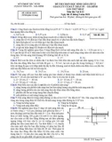 Đề thi học sinh giỏi môn Vật lí lớp 12 năm 2023-2024 - Sở GD&ĐT Bắc Ninh (Lần 1)