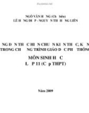 CHUẨN KIẾN THỨC MÔN SINH HỌC LỚP 11 (Cấp THPT)