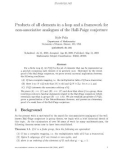 Báo cáo toán học: Products of all elements in a loop and a framework for non-associative analogues of the Hall-Paige conjecture