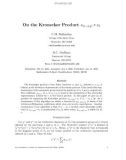 Báo cáo toán học: On the Kronecker Product s(n−p,p) ∗ sλ.