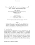 Báo cáo toán học: ntersecting families in the alternating group and direct product of symmetric groups