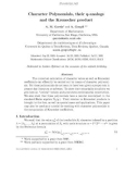 Báo cáo toán học: Character Polynomials, their q-analogs and the Kronecker product