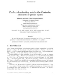 Báo cáo toán học: Perfect dominating sets in the Cartesian products of prime cycles