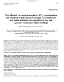 Báo cáo toán học: The effect of elevated atmospheric CO concentration 2 and nutrient supply on gas exchange, carbohydrates and foliar phenolic concentration in live oak