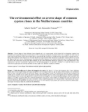 Báo cáo toán học: he environmental effect on crown shape of common cypress clones in the Mediterranean countries